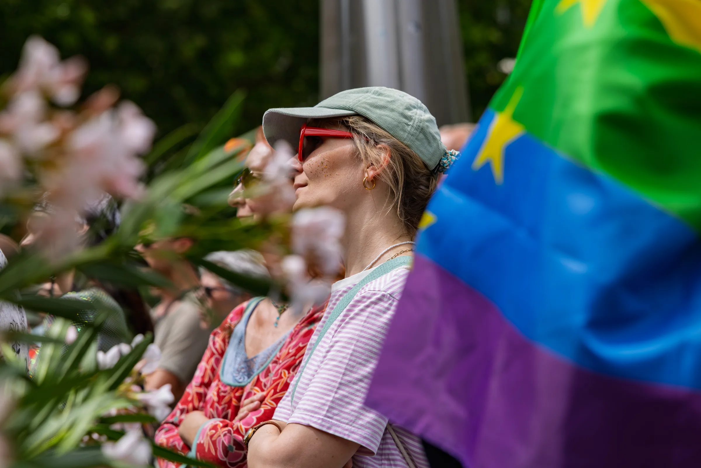 Fotoreportage Christopher Street Day Aschaffenburg: Redebeiträge auf dem Theaterplatz