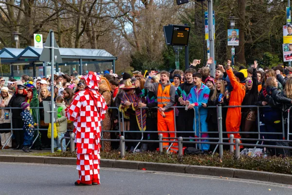 Eventfotograf beim Faschingsumzug Aschaffenburg: Musikkapelle sorgt für Stimmung am Straßenrand