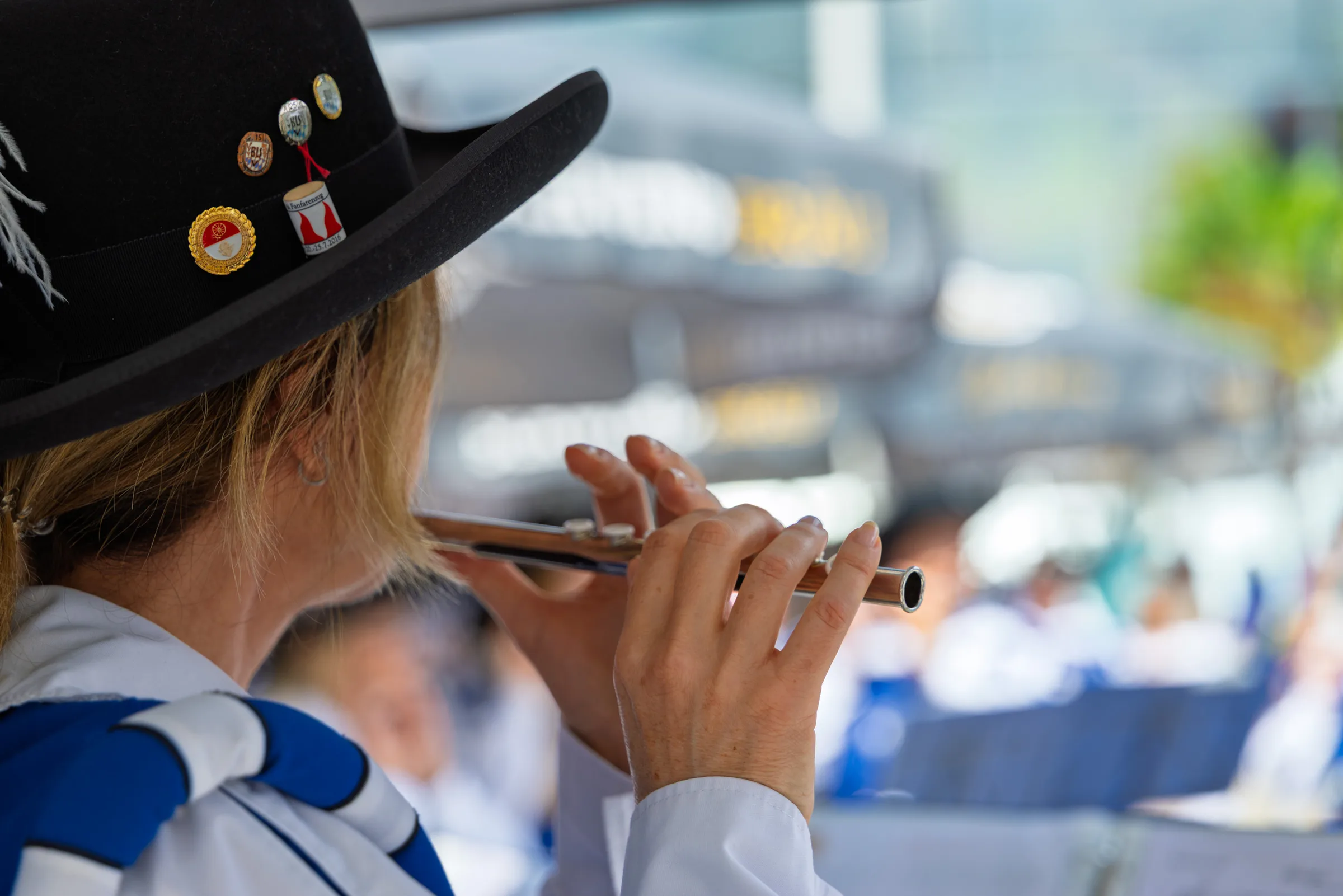 Eventfotografie Aschaffenburg: Spielmanns- und Fanfarenzug TV Obernau beim Bühnenprogramm