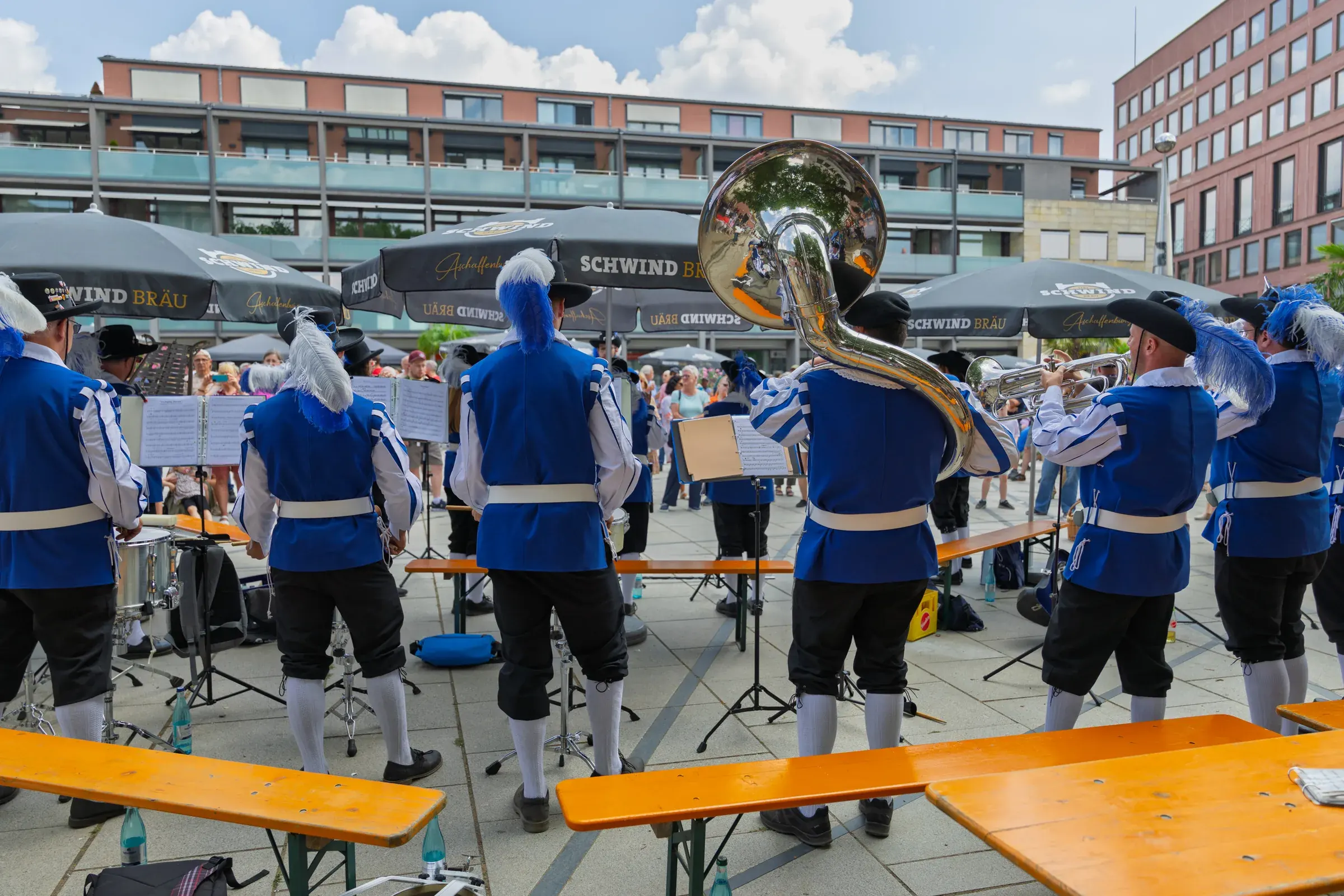 Eventfotografie Aschaffenburg: Spielmanns- und Fanfarenzug TV Obernau beim Bühnenprogramm