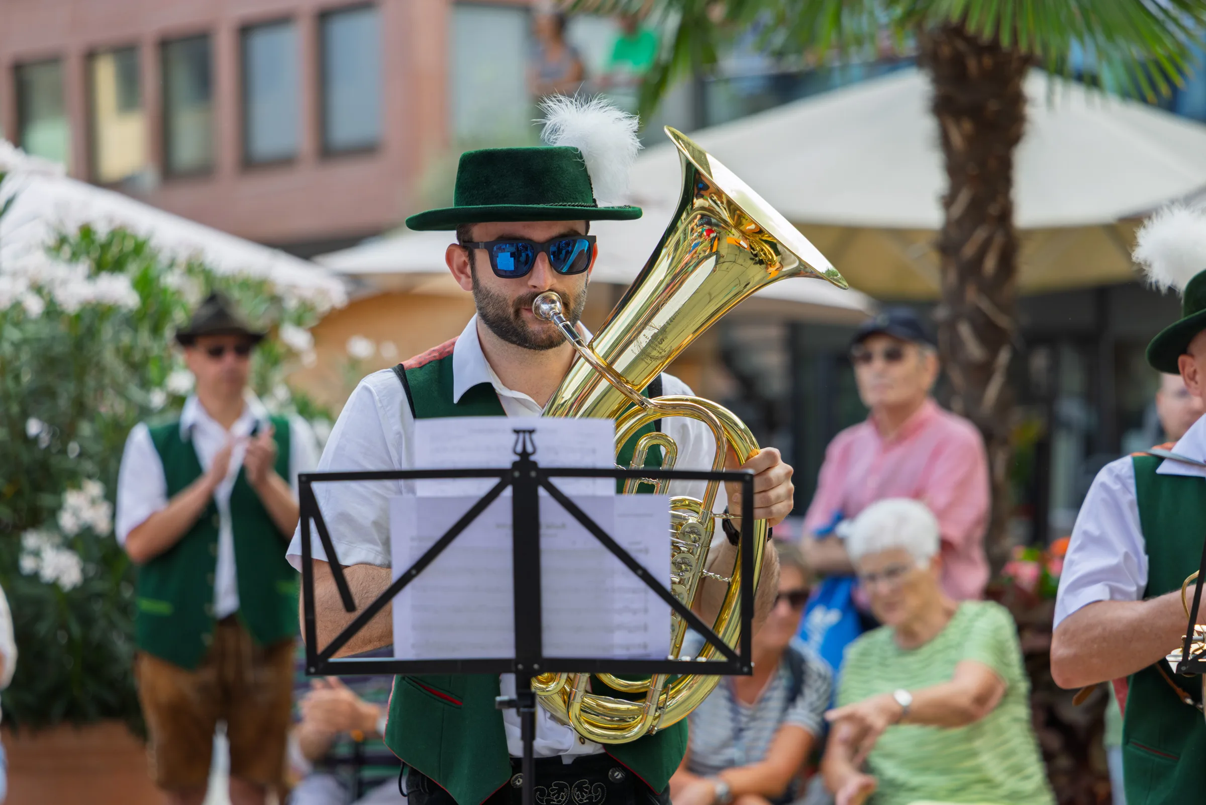 Städtepartnerschaftsfest Aschaffenburg-Perth: Auftritt des Musikvereins Gailbach