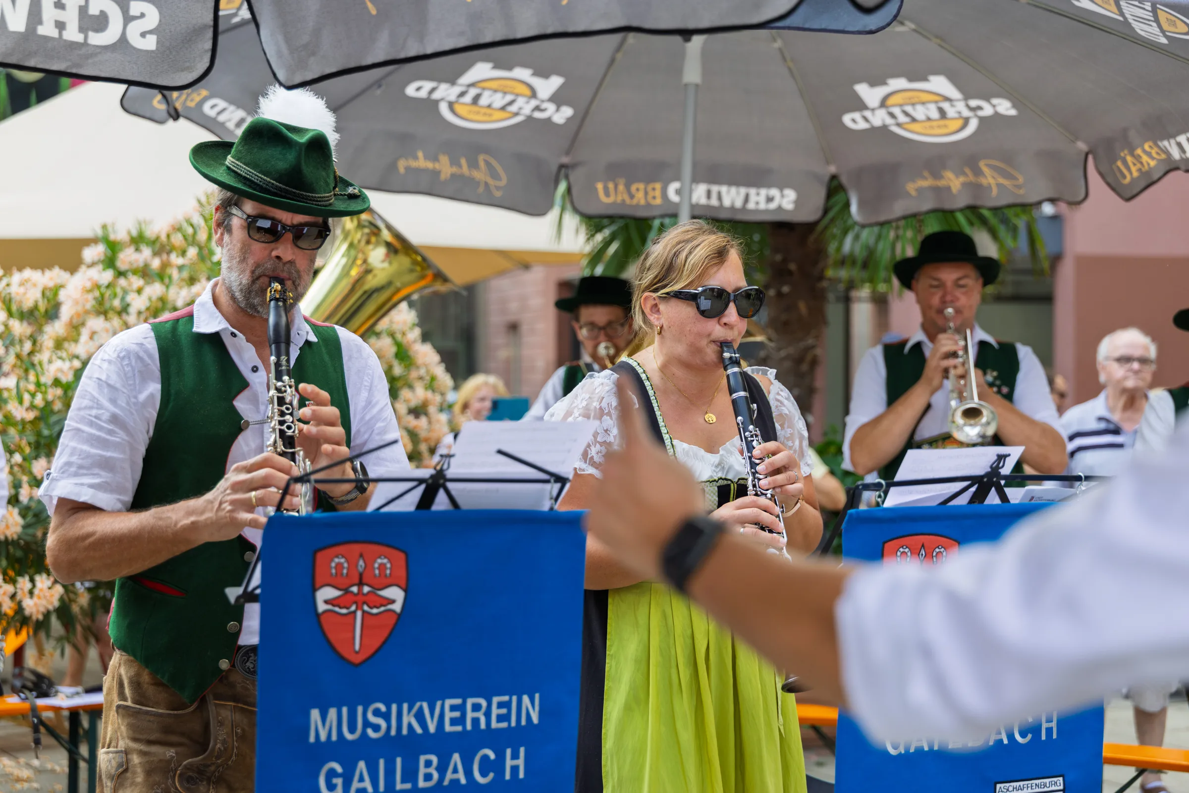Eventfotografie Aschaffenburg: Blasorchester des Musikvereins Gailbach beim Jubiläumsfest