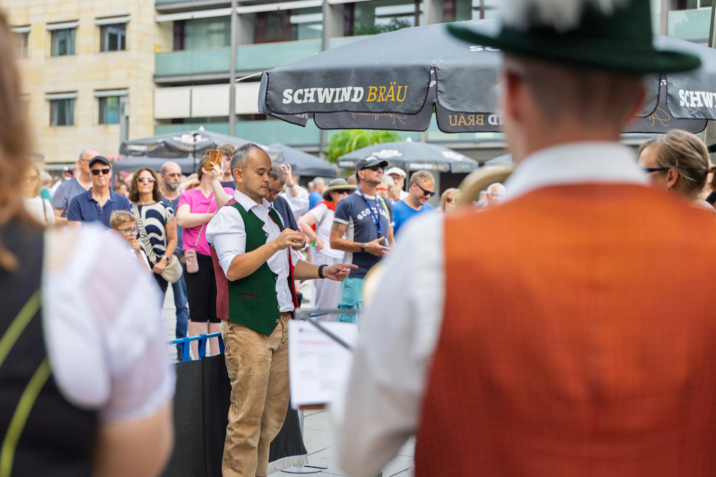 Städtepartnerschaftsfest Aschaffenburg-Perth: Auftritt des Musikvereins Gailbach