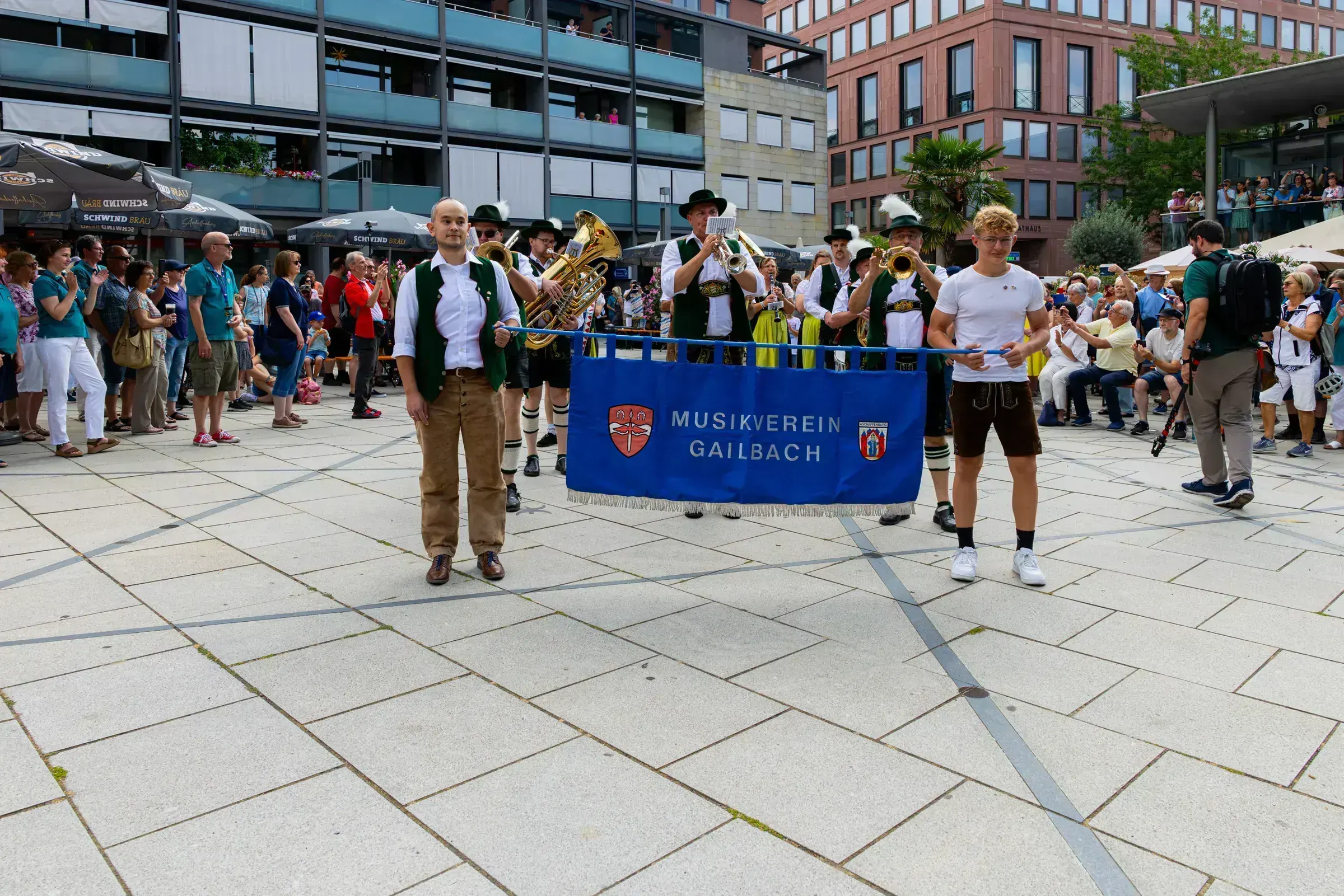 Städtepartnerschaftsfest Aschaffenburg-Perth: Auftritt des Musikvereins Gailbach