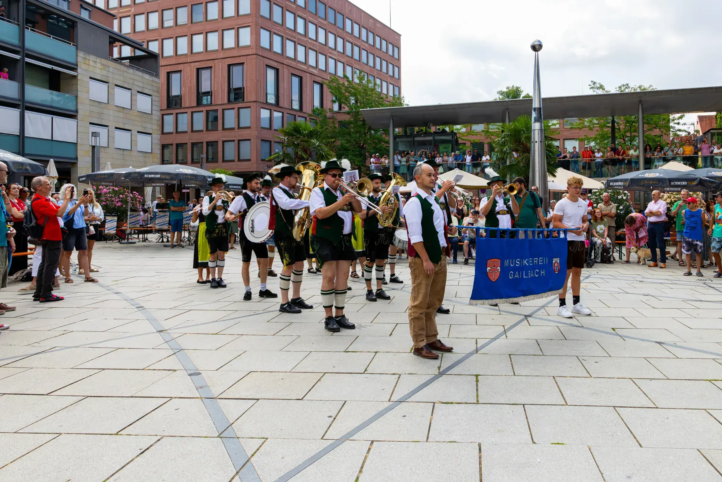 Eventfotografie Aschaffenburg: Blasorchester des Musikvereins Gailbach beim Jubiläumsfest